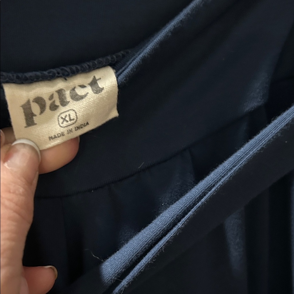 Pact Women's Wide Leg Pants - Navy Blue - Picture 2 of 2
